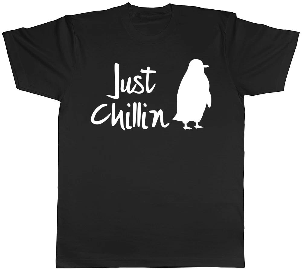 Just Chillin Penguin Mens Womens Ladies Unisex T-Shirt XS