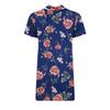 Girls On Film Curvy Womens/Ladies Navy Rose Print Wrap Dress