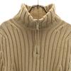 CRUCIANI made in Italy Long sleeve Half zip knit beige sweater Women Used