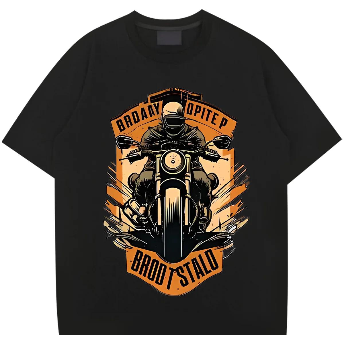 

Orange Rider Tops Oversized O-Neck Tee Vintage Classic Men T-shirt Tees Causal Loose T Shirt Short Sleeve Tshirts XXXXXL чёрный