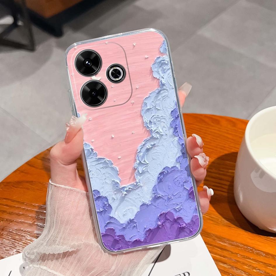 Populární pouzdro s graffiti motýlem pro Xiaomi Redmi 13 13C 14C A3 Note 13 Pro K70E K60 Ultra Nový kryt Měkký silikonový Ochrana proti pádu Průhledné pouzdra na telefon pro Redmi