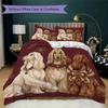 Royal Canine Fashion Pattern Bedding uilt Set uilt Cover Pillowcase Home Decoration Birthday Gift (1 * duvet cover + 2 * pillowcase without core)_XIA
