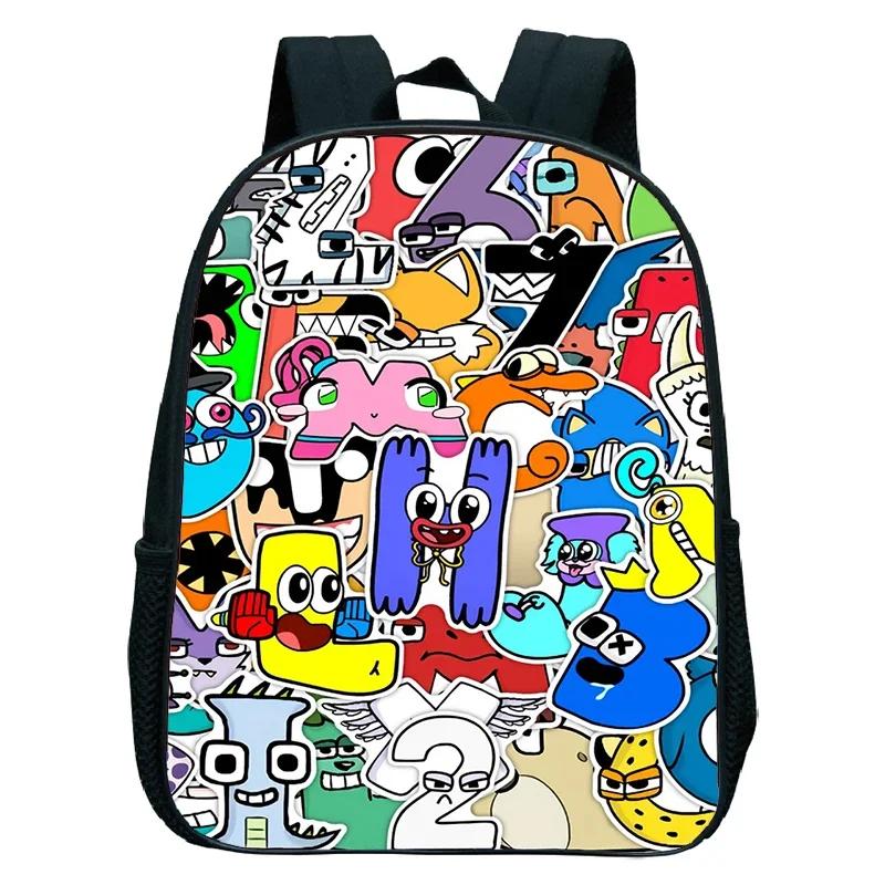Cartoon Preschool Bookbag Waterproof Backpack Alphabet Lore Print School Bags Kindergarten Backpacks for Boys Girls Kids Bag