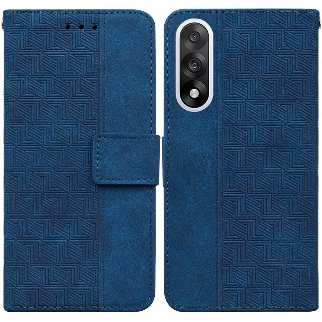 For OnePlus Nord 5 5G Case Geometry Pattern Leather Wallet Phone Cover with Wrist Strap