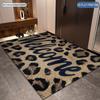 Leopard Print Welcome Doormat Non-slip Rug Floor Mat for Entrance Living Room Bedroom Home Decor Carpet