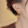 Maillard Tiger's Eye Stone Square Earrings Women's Light Luxury Temperament High-end Earrings Fashion Versatile Personalized Earrings
