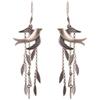 Swallow Willow Leaf Earrings High-End Tassel Long Earrings Women'S Literary Retro Temperament Earrings
