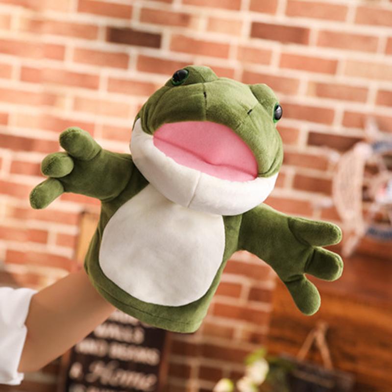 Frog Shark Plush Hand Puppet  Dolls Plush Hand Doll Early Education Learning Toys Children Marionetes Puppets for telling story