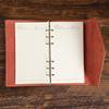 Nostalgic A6 Loose-Leaf Notebook with Retro Binding & Strap - Small A7 6-Hole Creative Pocket Journal with Logo