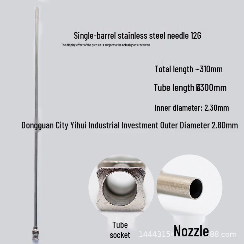 Edelstahl-Dosierspritze mit 300-mm-Schlauch & Spitze