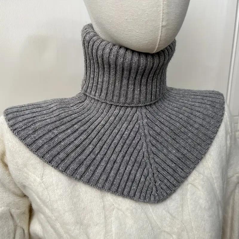 Men's and Women's Autumn and Winter Knitted Scarves High Necked Scarf Fake Collars Decorative Scarves
