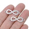 10Pcs Gold Plated Crystal Infinity Love Charm Connector For Jewelry Making Bracelet Diy Necklace Findings Accessories