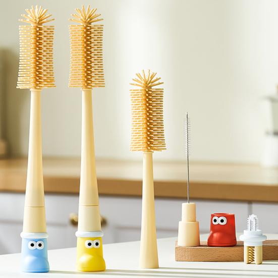 Tassenbürste Lebensmittelqualität Multifunktional 7-in-1 Reinigungs- und Trocknungsset Tragbare Reiseaufbewahrungsbox Babyflaschenreiniger