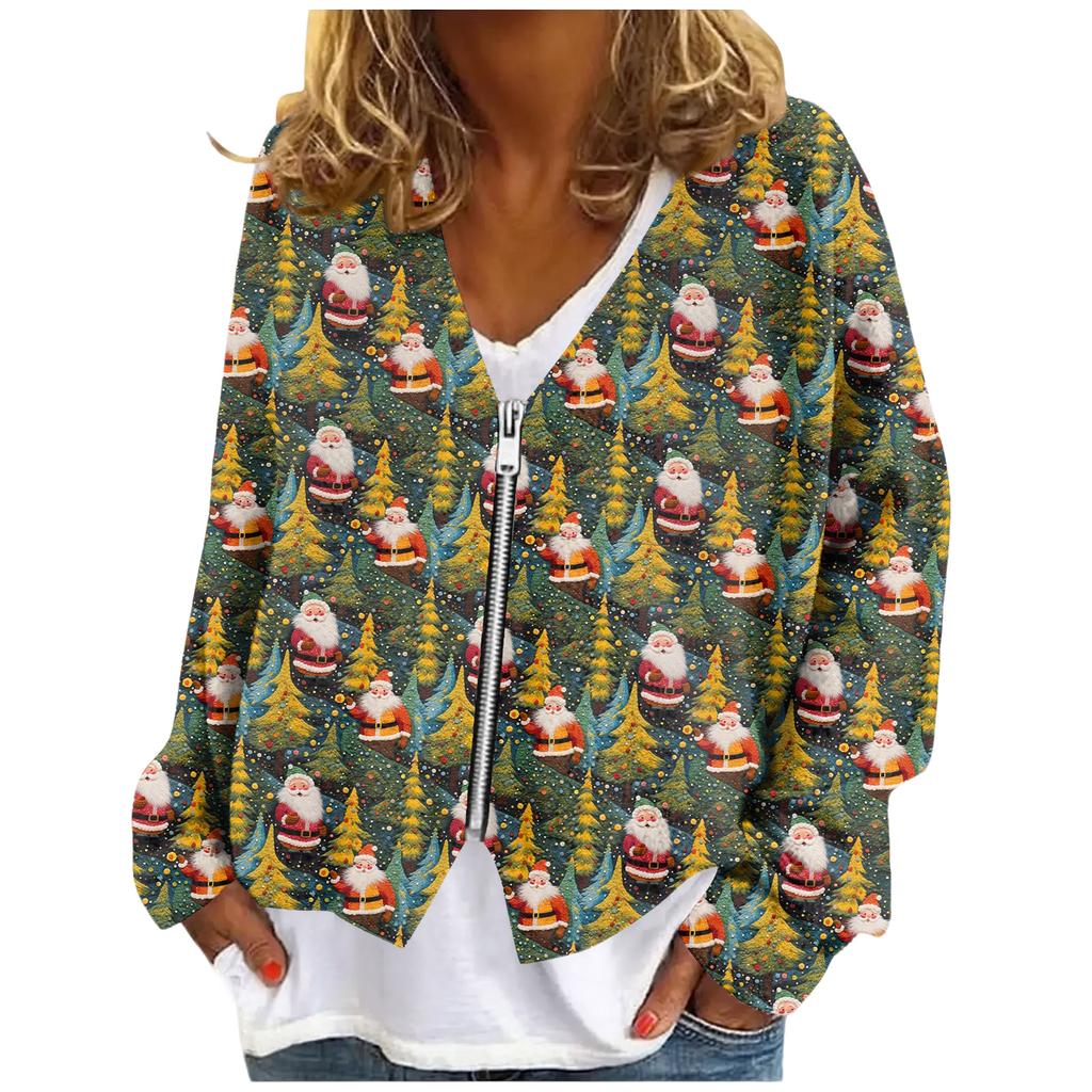 Womens Zip Up Sweaters Sweatshirts Long Sleeve Oversized Jackets Soft Casual Loose Tunic Tops