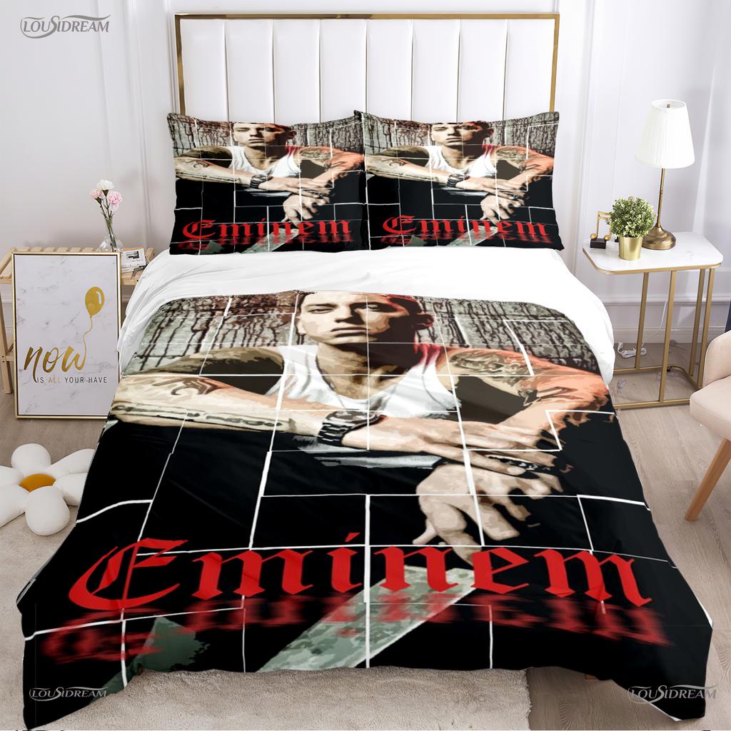 Comforter Casal Eminem-Music All Season Comforter Bedding Sets Soft And S Boys Single/Double/Queen/King