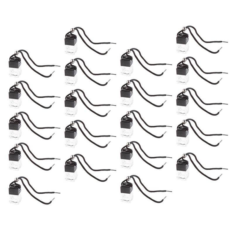 20 PCS HOME CAR HANGING AIR FRESHENER PERFUME FRAGRANCE DIFFUSER GLASS BOTTLE Empty Perfume Bottle For  Auto RV Truck