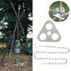 with Hook Picnic Tripod Stainless Steel Outdoor Campfire Cooking Rack  Picnic