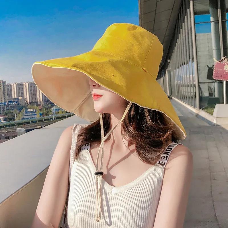 WTEMPO Women Outdoor Sunscreen Summer Sun Hats Anti-UV Protective Cap Solid Color Ladies Women Casual Hats