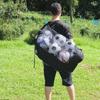 Große Kapazität Bälle Trage Schultertasche Strapazierfähig Basketballs Netztasche Camping