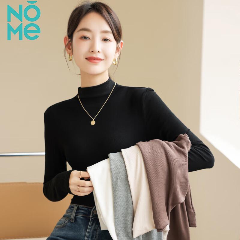 

NOME Women s Modal Mock Neck Long-Sleeve Top S
