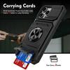 Phone Case For IPhone 13 14 15 16 Pro Max Plus Shockproof Heavy Duty Hard with Card Slot Magnetic Ring Holder Protective Cover