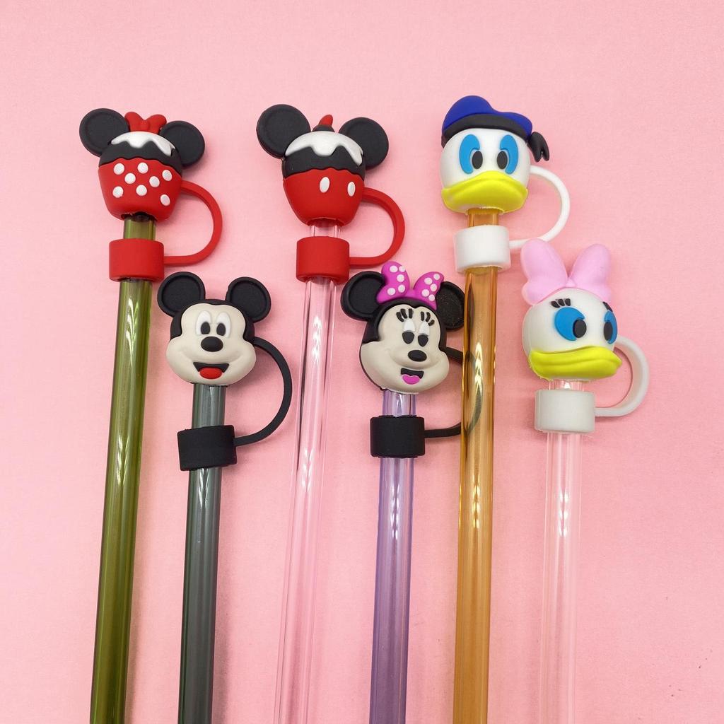 Mickey & Minnie 10mm Reusable Straw Cap Dust Plug