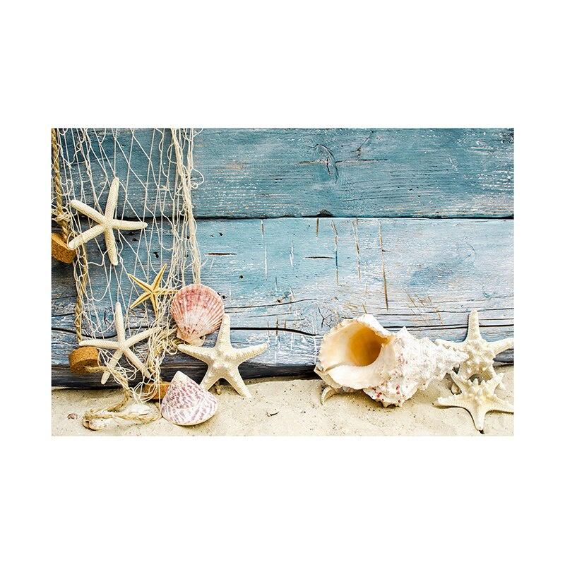 Summer Beach Photography Backdrop Seaside Beach Sand Starfish Shell Baby Birthday Holiday Party Background Photo Studio