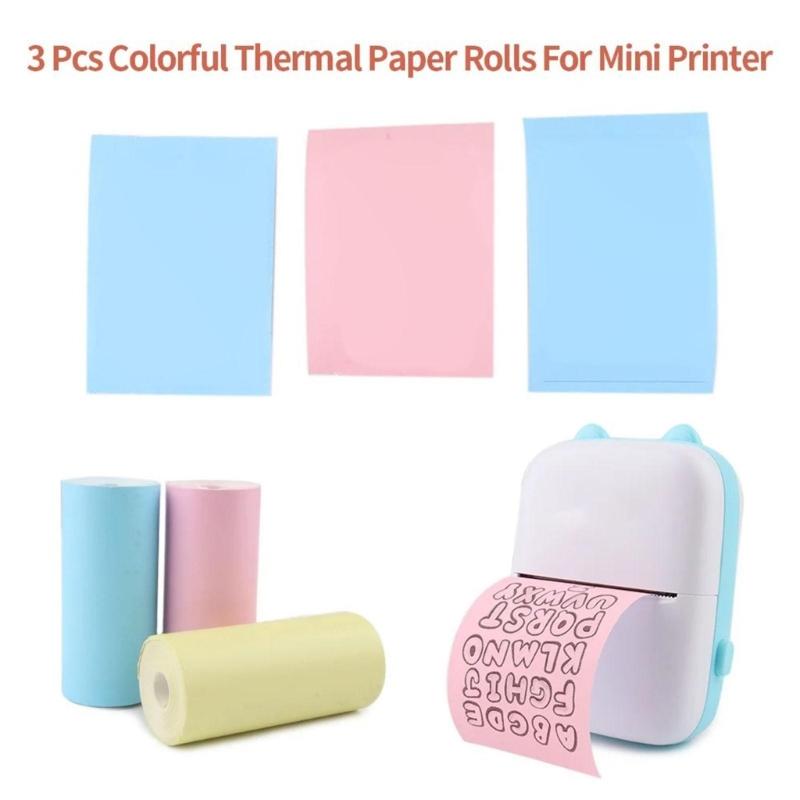 20Pack Mini Printer Thermals Paper Roll 57x25mm SelfAdhesive Sticker Labels BPAFree for Kids Crafts DIY Printing
