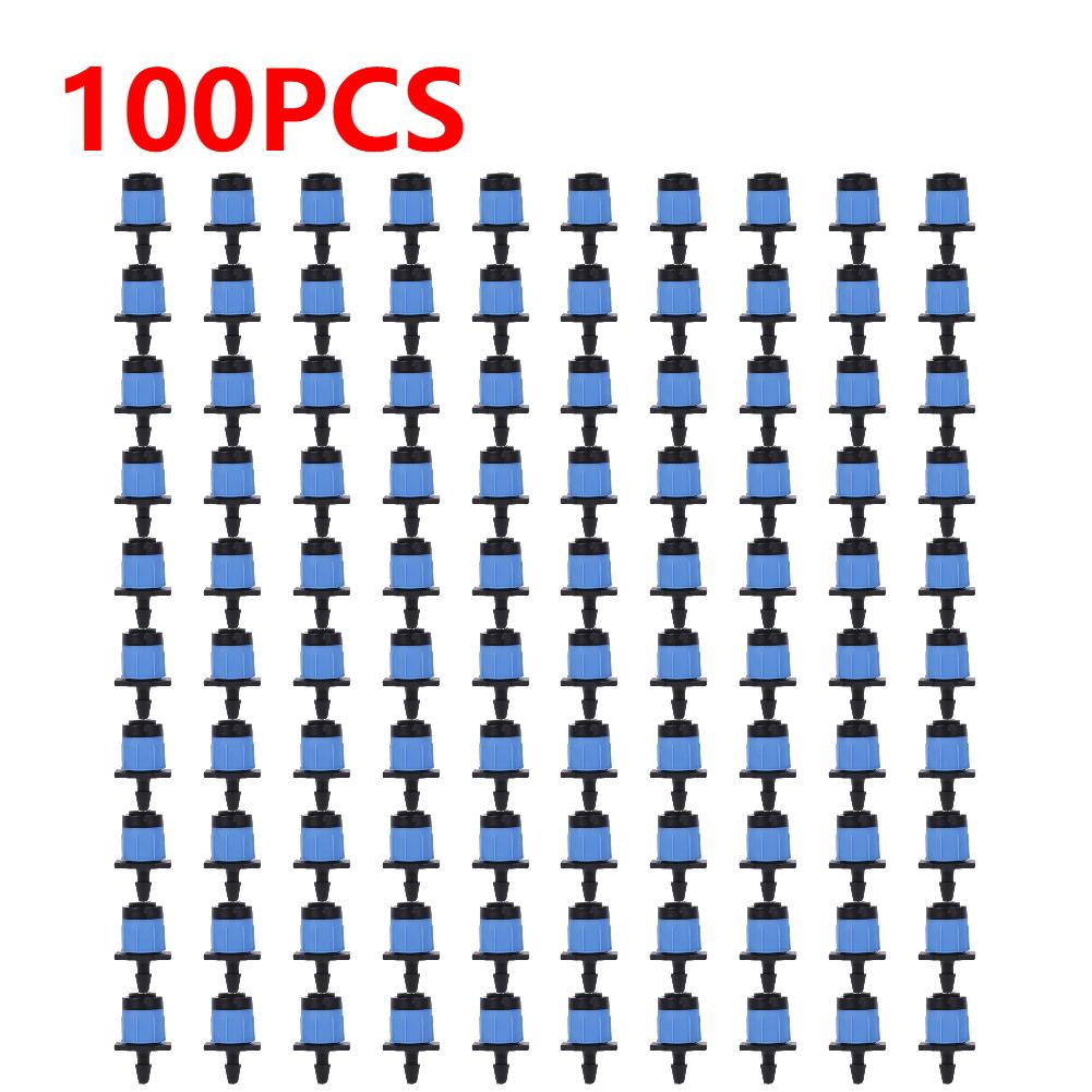 20/100pcs Adjustable Watering Drip Irrigation Sprinkler 4/7mm Hose 360 Degree Spraying Lawn Vegetables Watering Cooling System