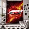 Wall Hanging Tapestry With Custom Name & Text, F1 Decorative Tapestry For Bedroom