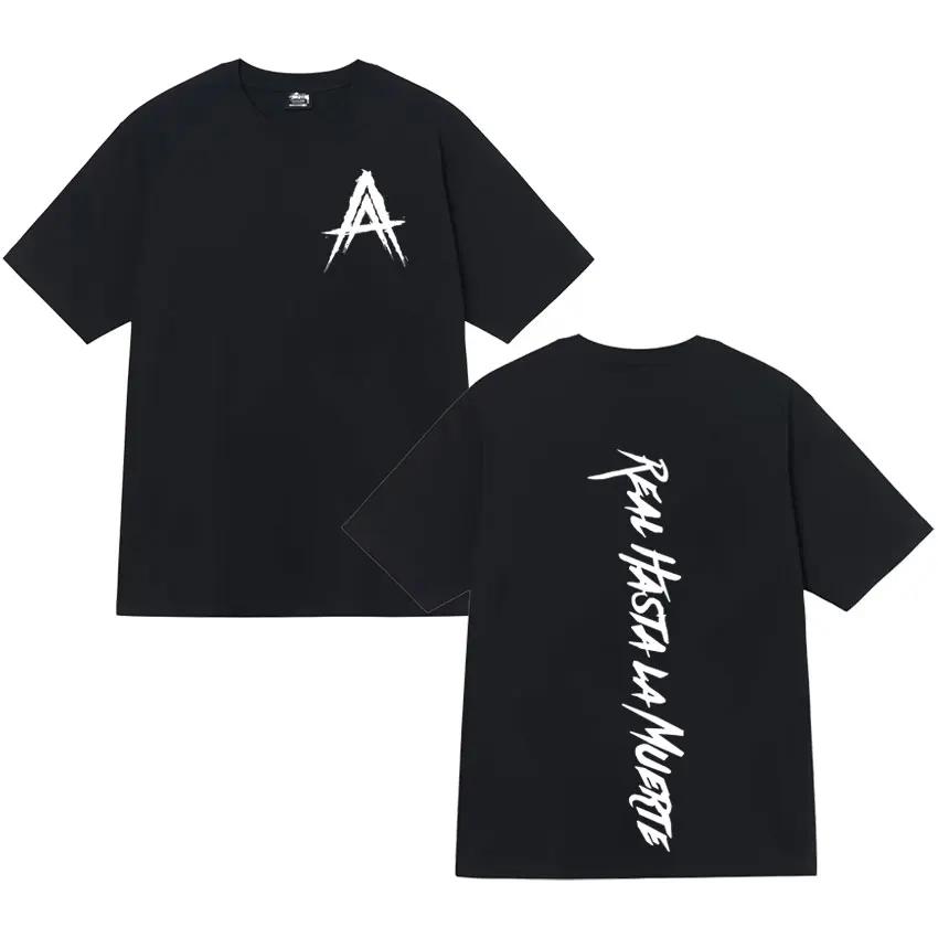 Rapper Anuel AA Real Hasta La Muerte T-shirt Harajuku Fashion Short Sleeve T Shirt Mens Women High Quality Sports Tshirts