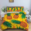 Cartoon Pineapple Duvet Cover Cute Tropical Fruit Pineapple Bedding Set Twin for Girl Teen Delicious Summer Food Comforter Cover