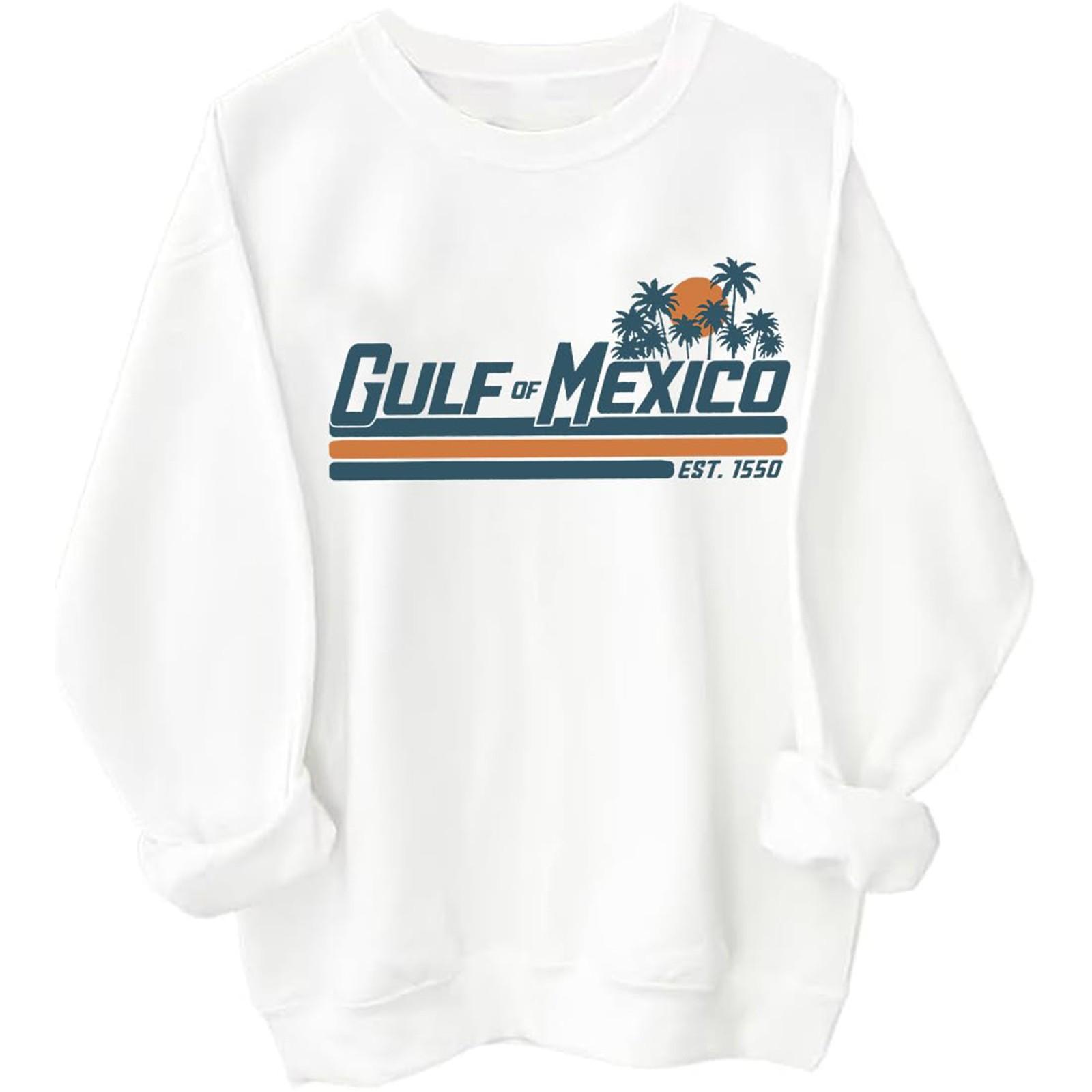 

Жіночий повсякденний модний вуличний світшот приталеного крою з принтом Мексики XL білий