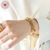 European-American Hip Hop Cuban Link Bracelet - 18K Gold-Plated Titanium Steel, Trendy Statement Jewelry