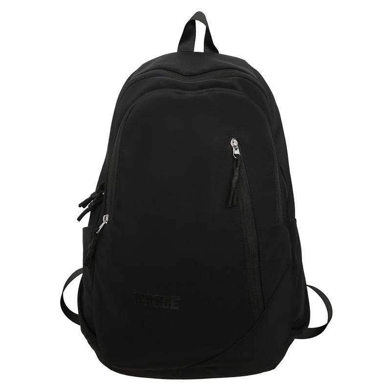 

Женский рюкзак большой вместимости, мужской дорожный рюкзак, однотонный школьный рюкзак для школьников чёрный