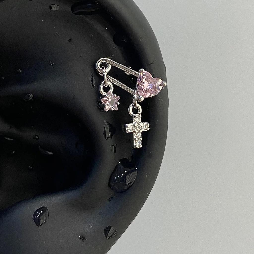 Punk Fashion Titanium Steel Ear Bone Studs: Cool Cochlear Piercing Earrings Collection