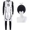 Blue Lock Cosplay Kiyo Yoichi Cosplay Kostyme med Kiyo Yoichi Fotballtrening Isagi Bygning Andre Draktnummer Blue Lock Rang 15 Yoichi Andre