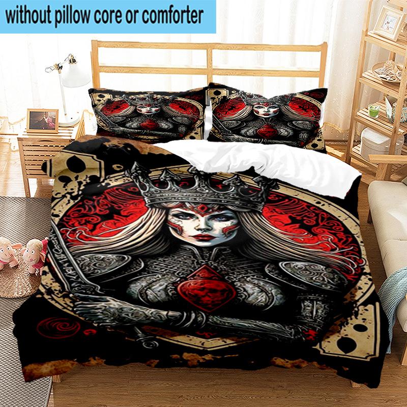 Day Of The Dead Celebration 3pcs Bedding,Including 1pc Duvet Cover And 2pcs Pillowcases Perfect for Christmas,Ideal for Bedroom, Dormitory