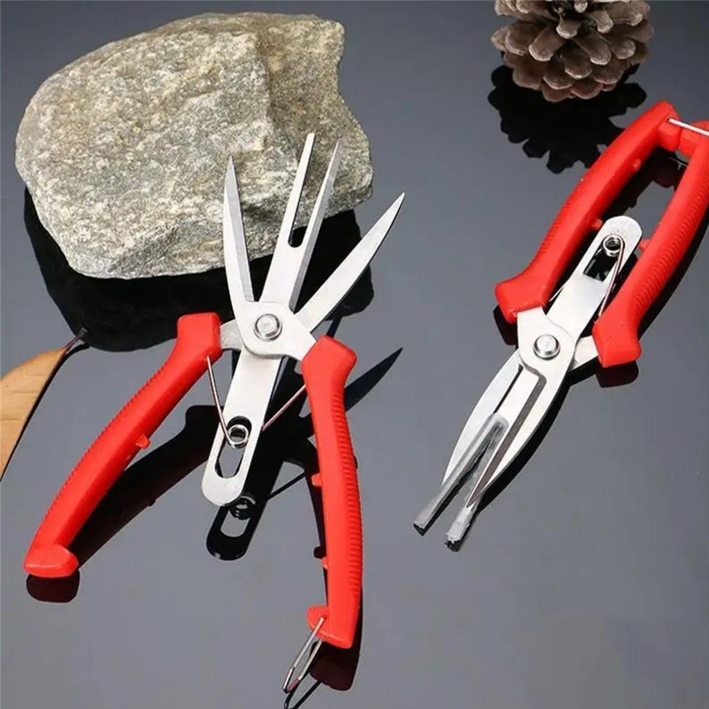 1Pc Double-Edged Fruit Flower Thinning Scissors Carbon Steel Garden Orchard Plant Kiwi Pear Apple Trees Multi-use Pruning Tools