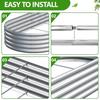 2PCS 8x2x1ft Galvanized Metal Raised Garden Bed Kit Outdoor Planter Box for Vegetables Flowers Herbs Durable Rust-Resistant Pat