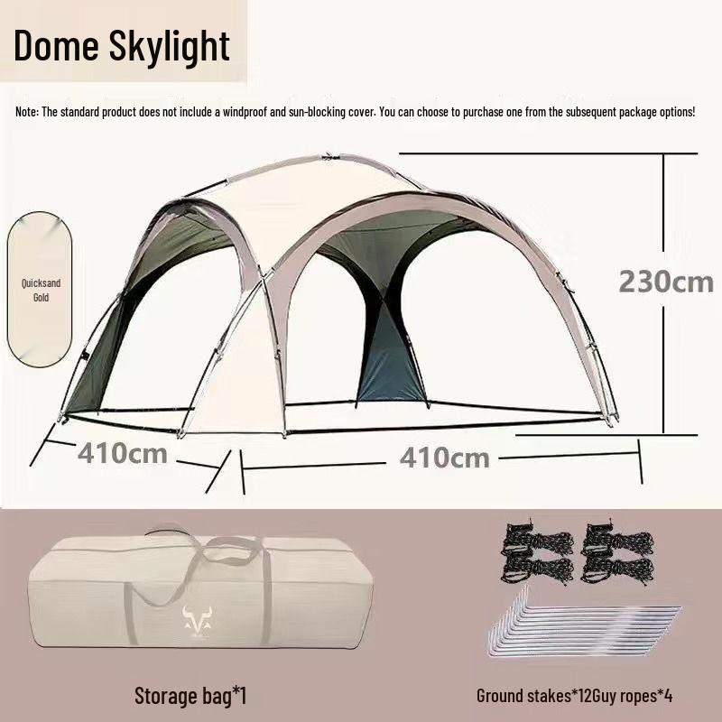 Mongolisches Jurte Exquisites Kuppeldach: XL Outdoor-Sonnenschirm mit Silberbeschichtung für Sonnen- und Regenschutz