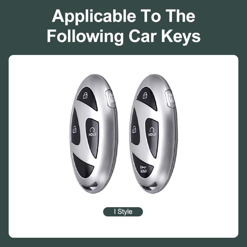 Car Key Case Cover Protect Shell Keyring Pendant For Hyundai Santa Fe   Sonata Grandeur Staria Kona Ioniq Tucson Elantra