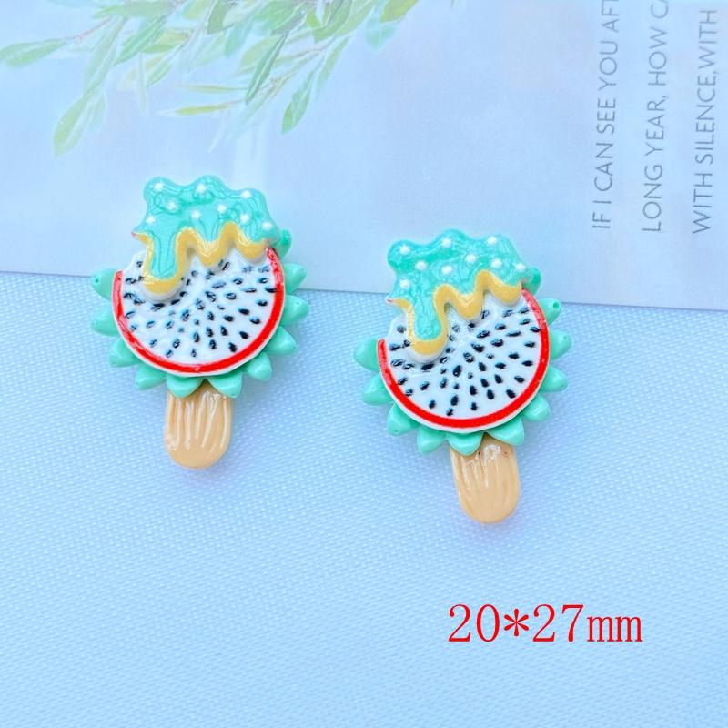 20Pcs Kawaii Cute Mixed fruit popsicle Flat back Resin Cabochons Scrapbooking DIY Jewelry Craft Decoration Accessories D67