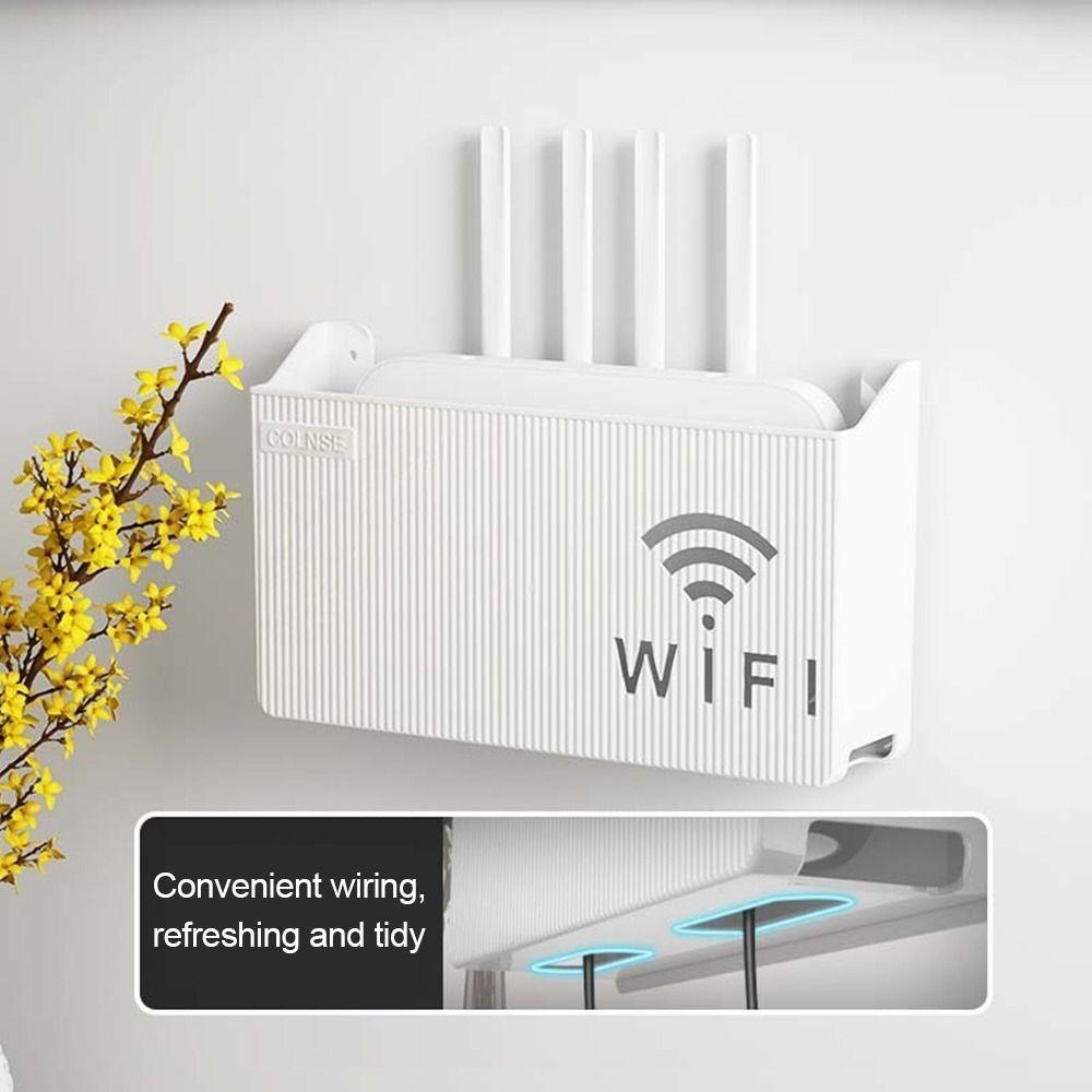 Cable Organizer TV Set-top Organizer Box Wall Mounted Wireless Wifi Router Shelf Living Room