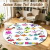 Round Rug Custom NameAlphablocks Pattern Non Slip Carpet Home Floor Decor