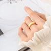 Elegant Gold-Plated Irregular Opening Ring – Simple, Personalized Light Luxury Jewelry for Women