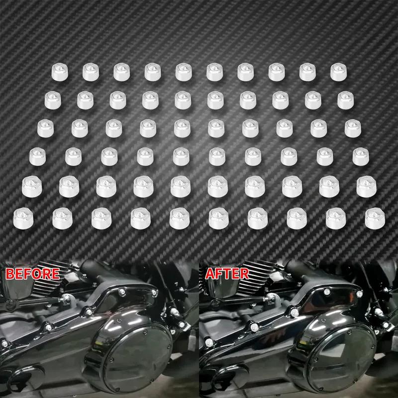 Motorcycle Engine Bolts 60pcs Screw Caps Cover Protector For Harley Touring Road Street Glide FLHR Softail Fat Boy FLS 2018-Up
