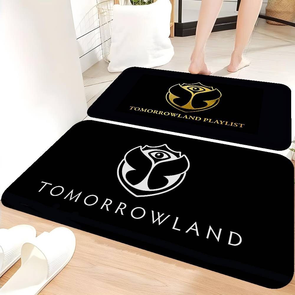 T-Tomorrowland Music Logo Floor Mat Nordic Style Home Doormat Bathroom-Toilet Mats Bedroom el Decor Mat