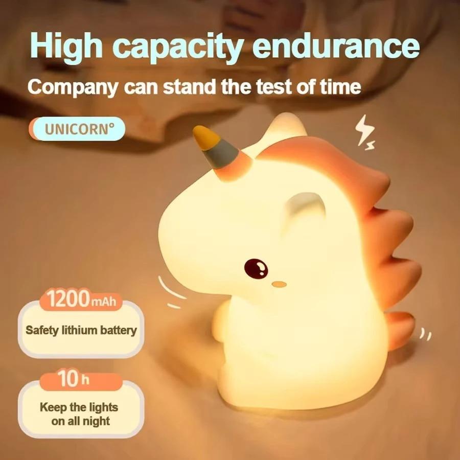 Capybara Silicone Night Light Cute Panda Rechargeable Adjustable Brightness Timing Rechargeable Sleep Nightlights For Kids Room