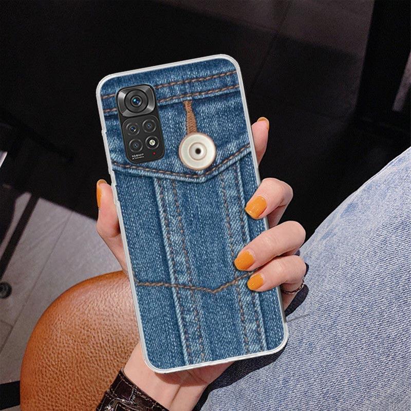 Jeans Cowboy Denim Printed Phnoe Case for Phnoe Case for Xiaomi Redmi Note 15 14 14S 13 Pro Plus 12 12S 11S 11E 10S 10 11T 5G Un